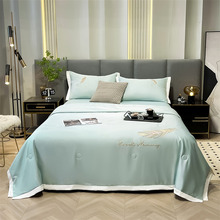 床上用品冰丝单品床单单件被单双人床大尺寸四季通用纯色床单批发