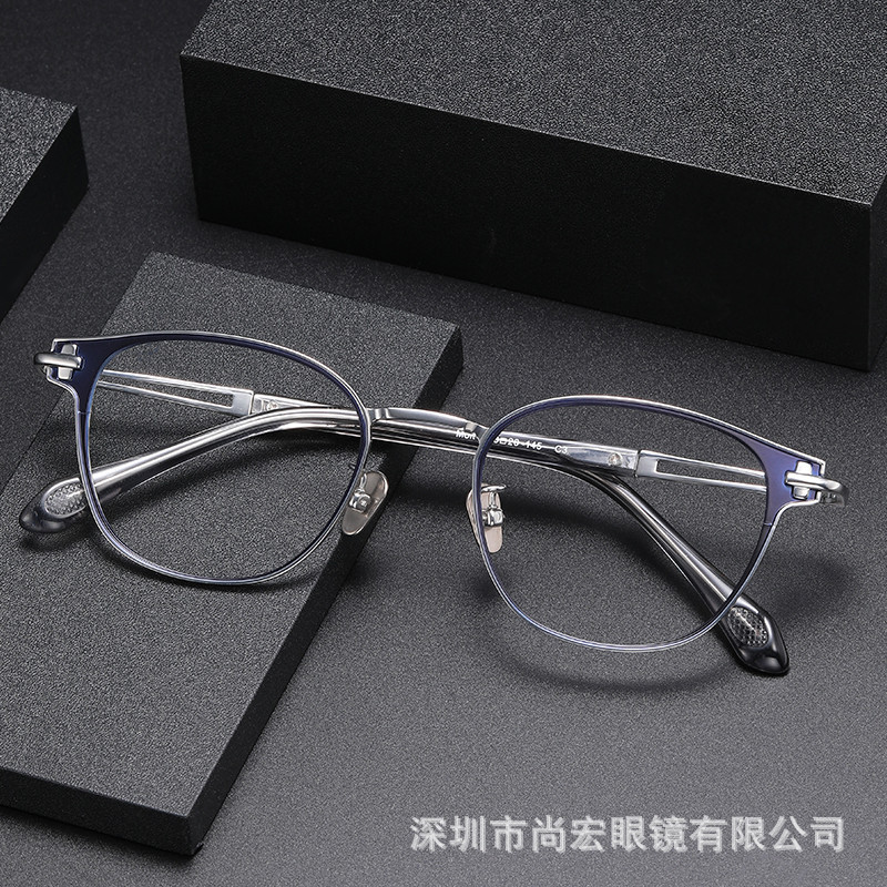 纯钛眼镜框男方框小脸日系近视眼镜女molt复古小红书板材眼镜架