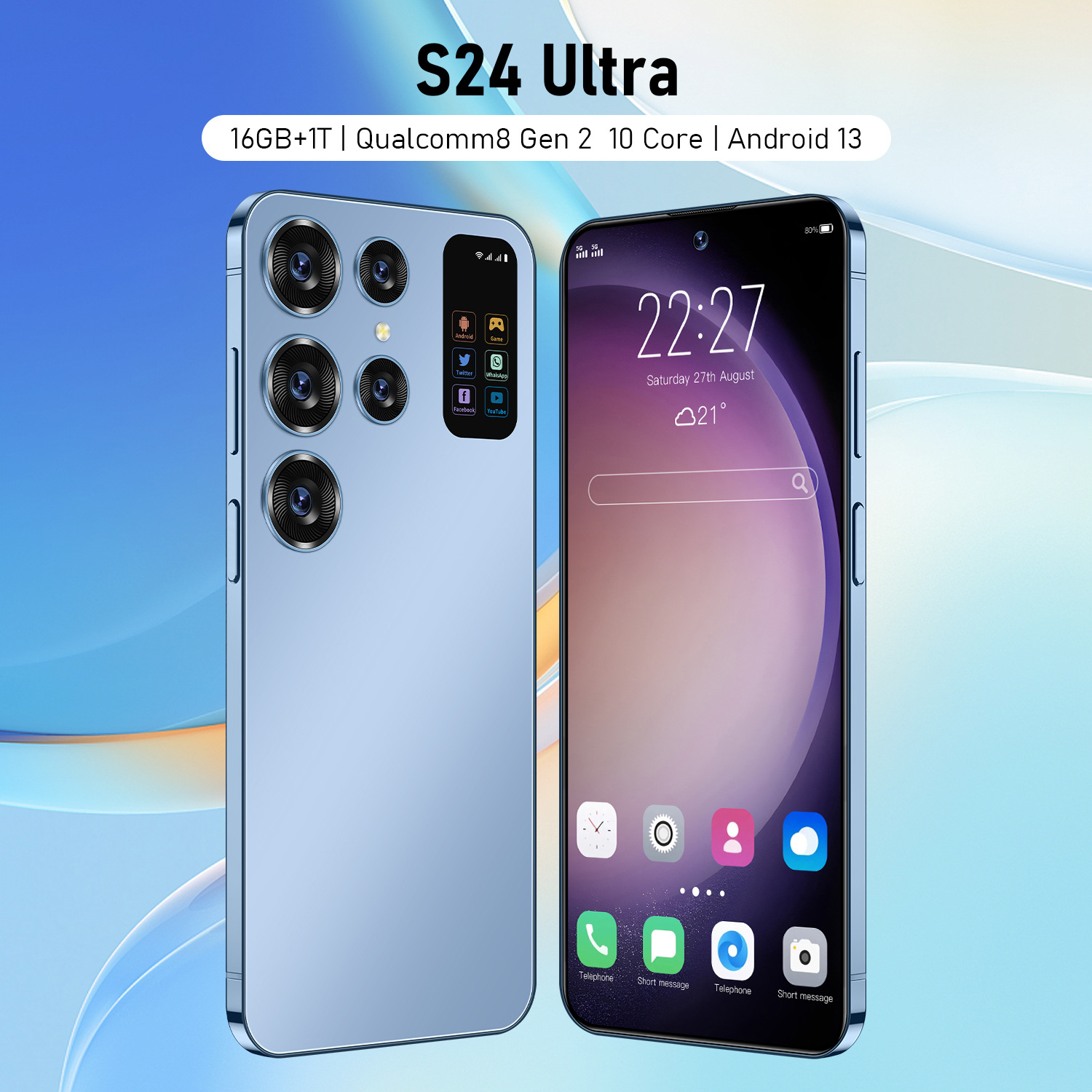 5G手机 7.3寸大屏S24ultra跨境智能手机厂家现货代发16+1T