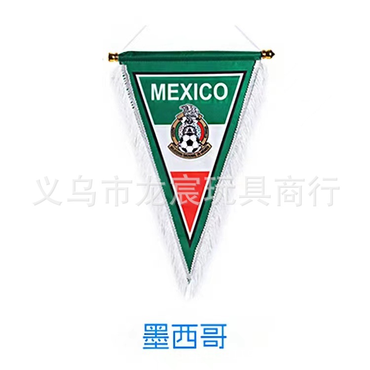 2022 World Cup Football Fans Club Spain Italy Portugal Exchange Flag Decorative Flag Triangle Hanging