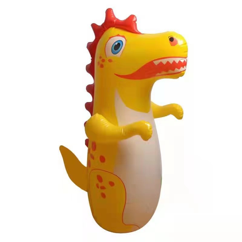 New Products in Stock Large Thickened PVC Inflatable Dinosaur Inflatable Tumbler Cartoon Children Boxing Toys Wholesale