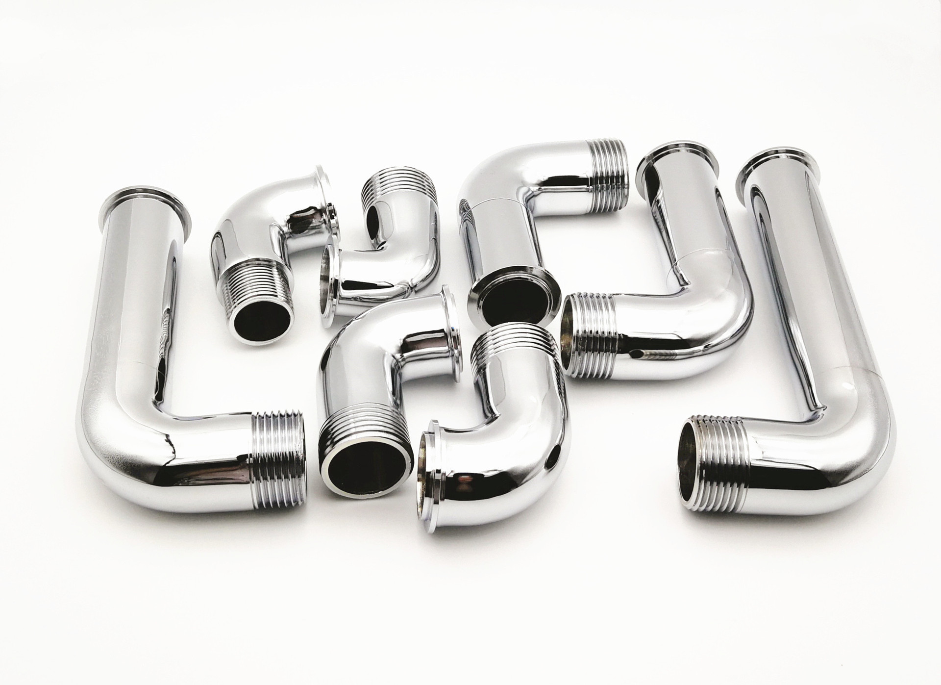 冲洗阀弯头配件厕所便池蹲便器延时脚踏冲水阀变径接头4分6分1寸