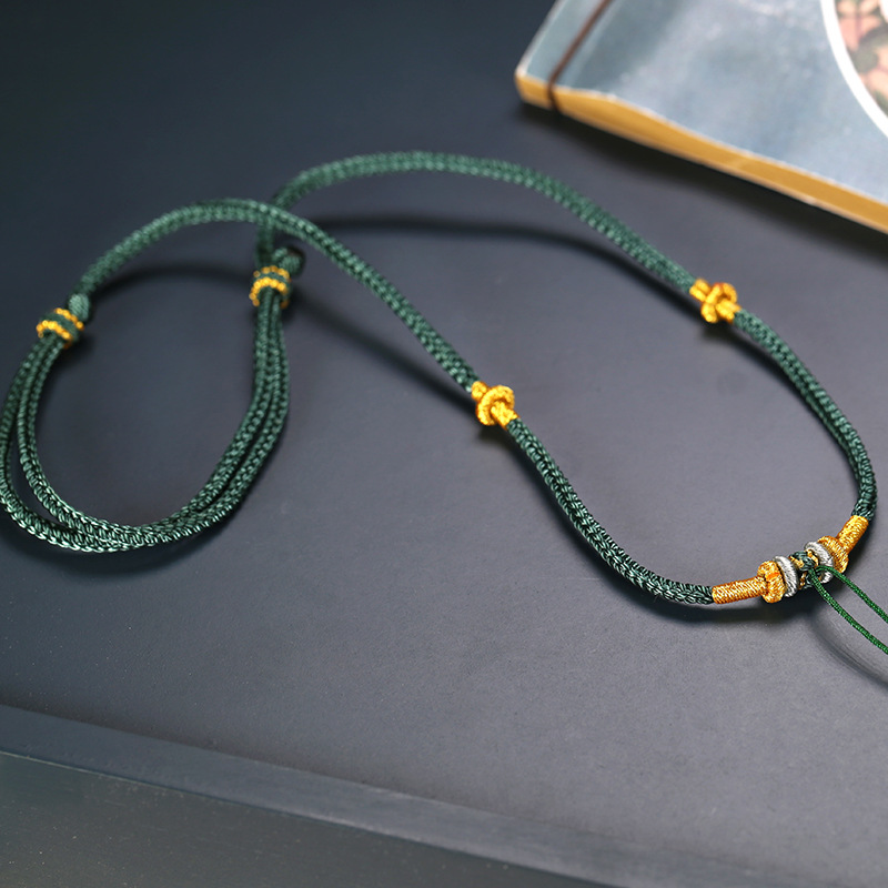 手工编织百搭项链绳八股辫编绳毛衣链蜜蜡吊坠绳平安扣挂脖绳子女