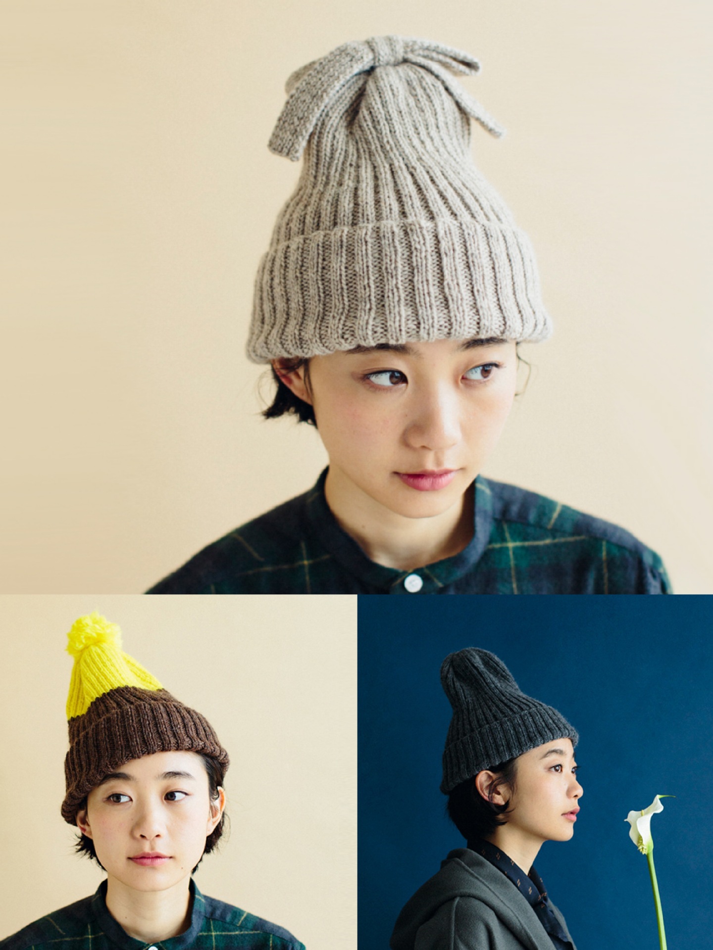 横田设计|日本daruma基础百搭针织帽子 羊毛毛线帽棒针编织材料包