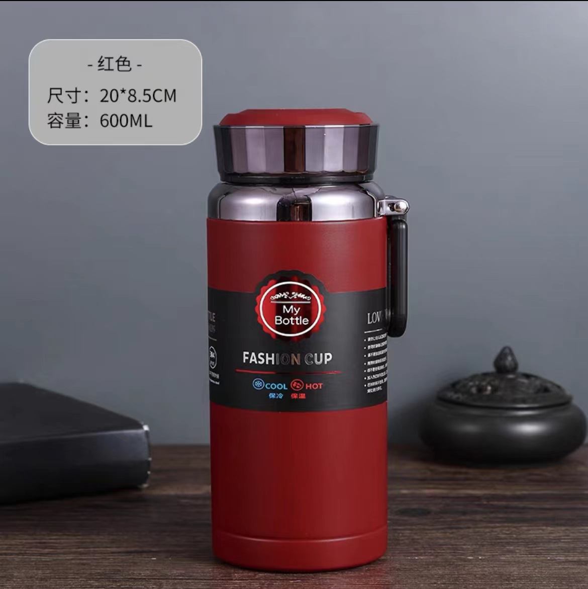 Outdoor 304 Stainless Steel Vacuum Thermos Cup for Men and Women Large Capacity Cup Student Portable Sports Kettle 1000ml