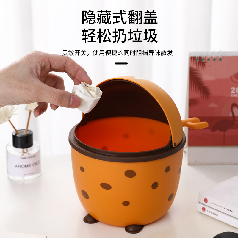 Songtai 2022 Small Desktop Multi-Function Trash Can Cartoon Deer Cute Storage Bucket Solid and Durable Trash Can