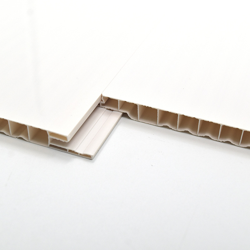 10mm*20cm白色塑钢板 pvc扣板外贸出口免费拿样工程pvc天花板工厂