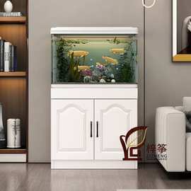 鱼缸客厅小型一体家用落地免换水桌面造景玻璃生态方形乌龟饲养缸