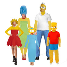 定制Simpsons动画cosplay服饰亲子装舞台表演服cos辛普森一家