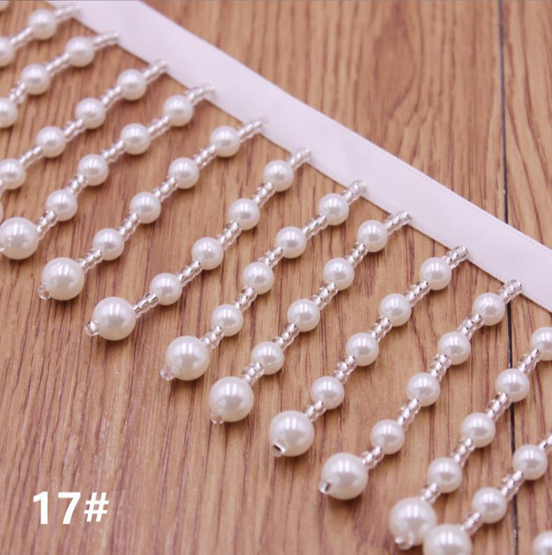 Cross-Border Direct Supply Pearl String Beads Beaded Tassel DIY Ethnic Style Ancient Chinese Clothing Accessories Lace Pendant Pearl Ribbon