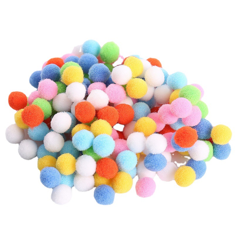 Cross-Border Color High Elastic Hair Ball Children's Handmade DIY Polyester Small Hair Ball Christmas Ornaments Accessories Hair Ball Wholesale