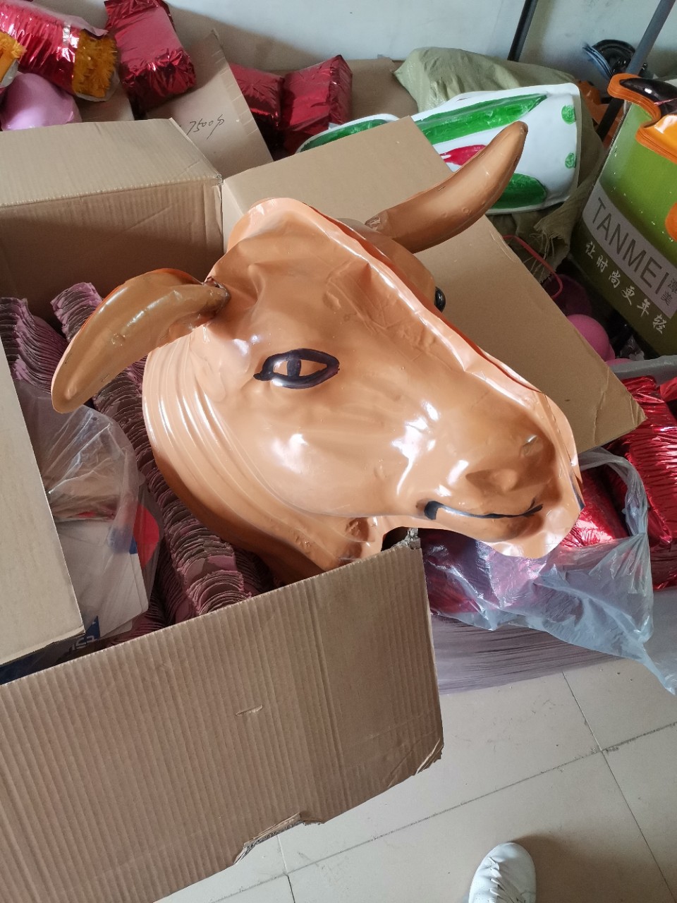 塑料牛头马头殡葬用品清明扫墓丧葬烧纸冥币花圈白事佛教纸扎纸活