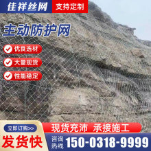 边坡主动被动防护网建筑工地防坠网护坡环形拦石网边坡公路安全网