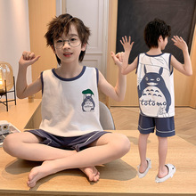男童夏季背心套装2024新款洋气薄款短裤两件套无袖衣服韩版洋气潮