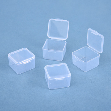 迷你小方盒透明耳塞饰品戒指耳钉防尘盒纽扣小零件塑料包装盒包邮