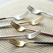 304不锈钢刀叉牛排葡萄牙 咖啡勺主餐勺金色甜品套装勺子西餐餐具