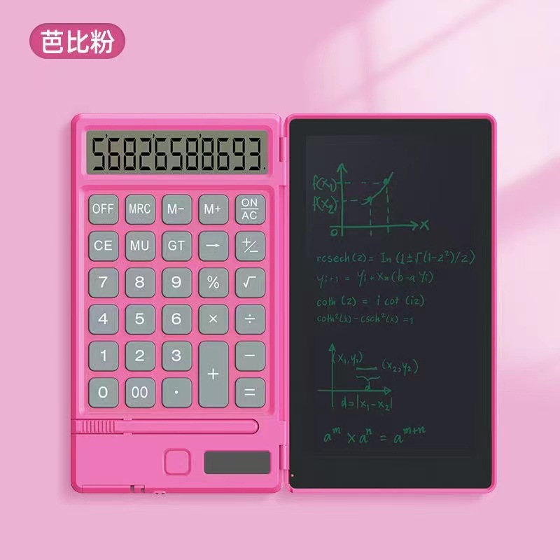 New 6.5-Inch Calculator Handwriting Board Business Gift Office Portable LCD Drawing Board Solar Charging