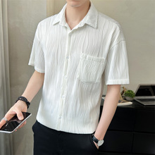 2022夏季新款韩版店主风衬衫纯色衬衫男C113/P45
