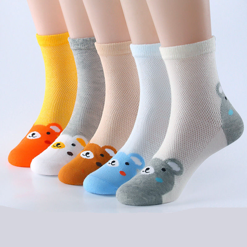 儿童袜子夏季薄款男童女童学生宝宝网眼袜男孩春秋中大童春夏童袜