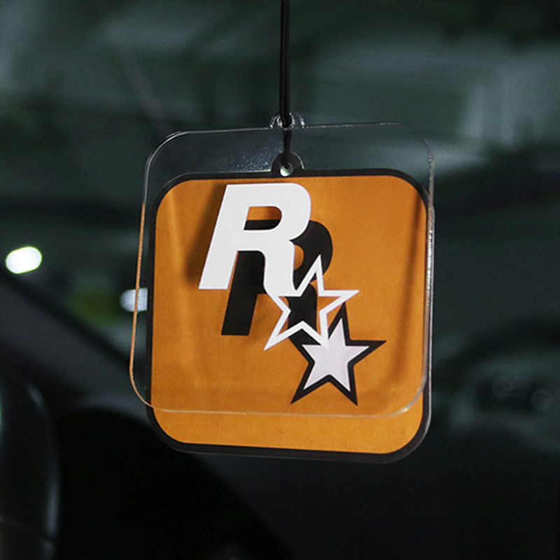 车载持久香薰片车内除异味r星车挂件后视镜潮流车用香片网红香水