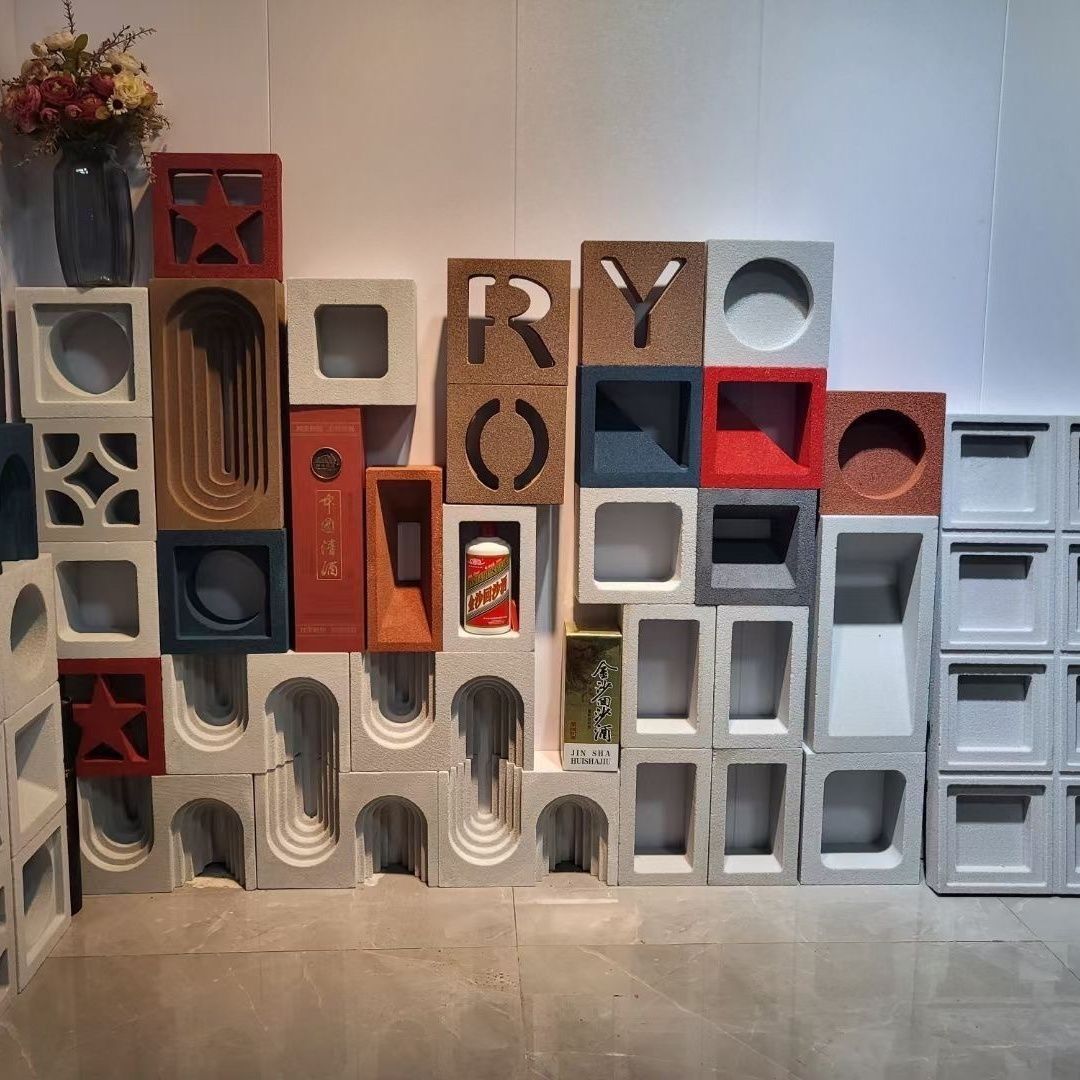 发泡陶瓷空心砖隔墙装饰单孔多孔造型构件镂空砖单孔多孔双面造型