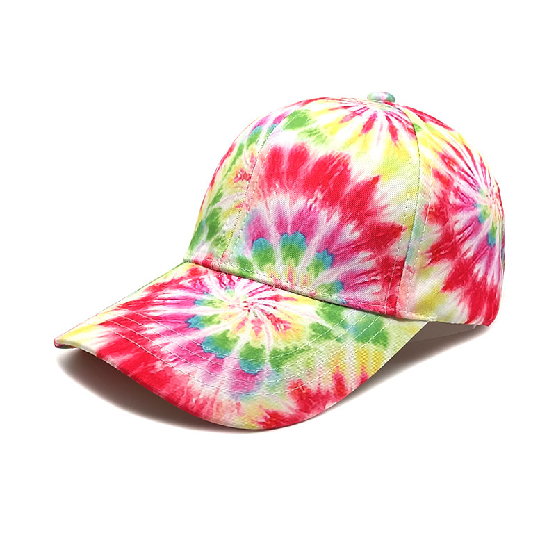 European and American New Rainbow Baseball Cap Foreign Trade Men's and Women's Printed Fashion All-Match Peaked Cap Outdoor Personality Sun Protection Hat Tide