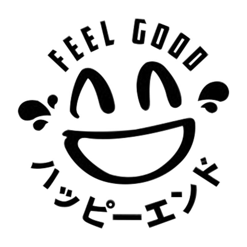 臻一车贴 汽车贴纸笑脸feel good治愈系萌文字贴jdm贴 摩托车贴纸