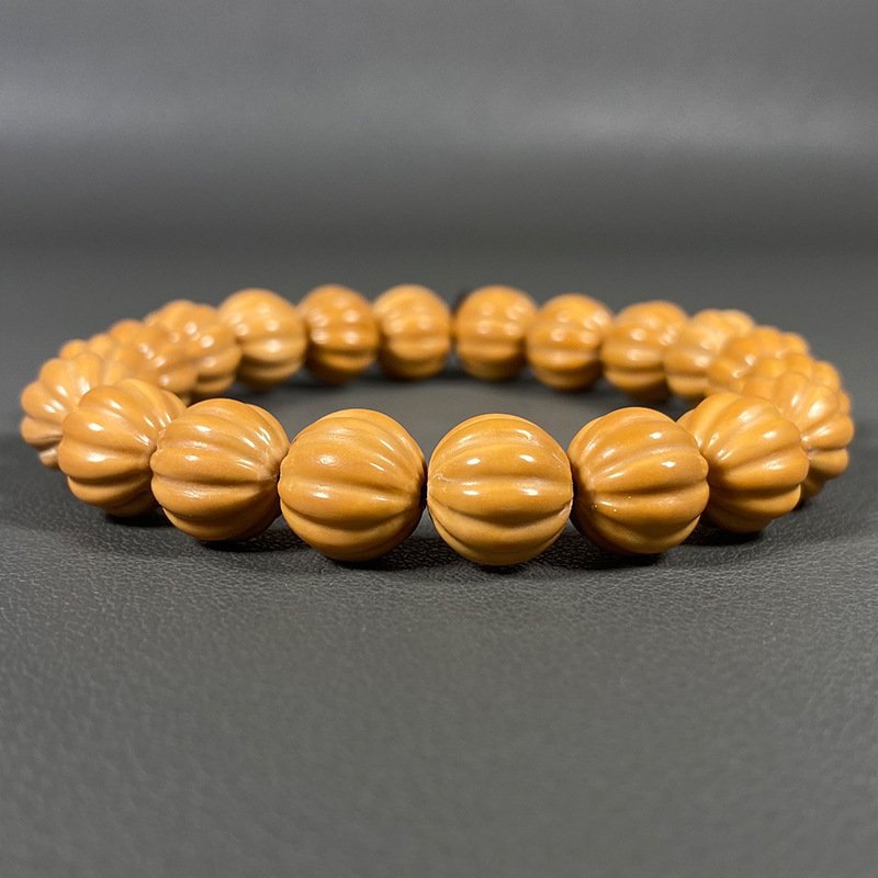 猴头老型桶珠文玩鲨鱼背手串男女款拉丝猴头手串