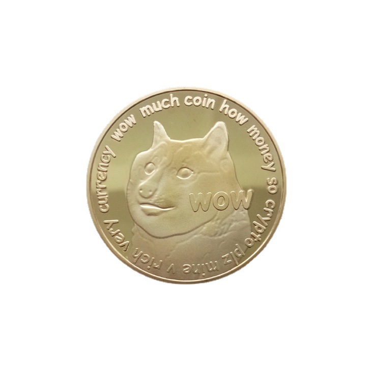 厂家批发狗狗币uv彩印狗币新款纪念币货币动物徽章纪念章