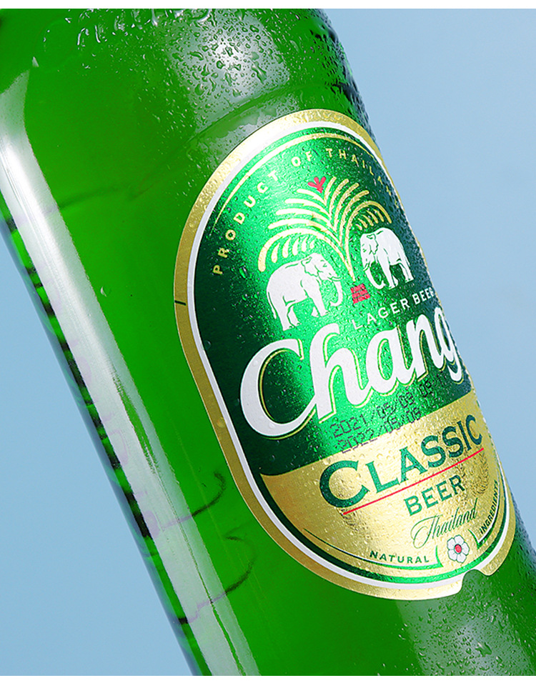 泰国进口泰国原装进口320ml*24瓶整箱批发 chang泰象大象黄啤酒