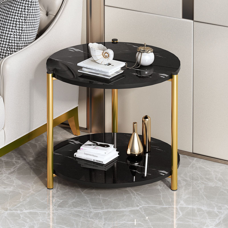 Household Small Apartment Light Luxury Creative Side Table Bedroom Mini Small round Table