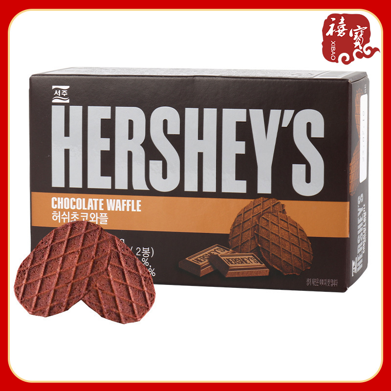 韩国巧克力瓦夫饼干55g休闲小零食华夫薄脆饼干