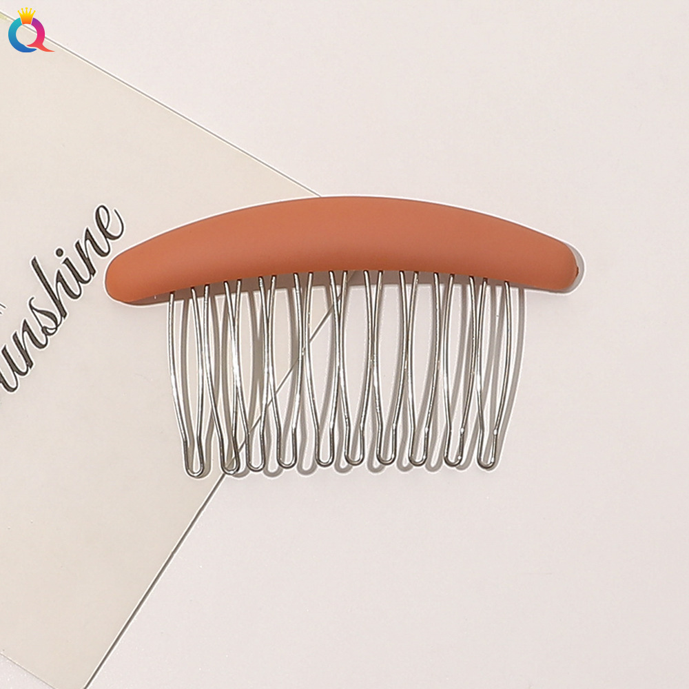 奇阅韩国发梳倒插梳少女感刘海梳发卡防滑盘发后脑勺碎发发钗发饰