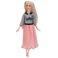 新款换装30厘米芭芘娃娃衣服套装休闲娃衣长裙子厂家批发女孩玩具