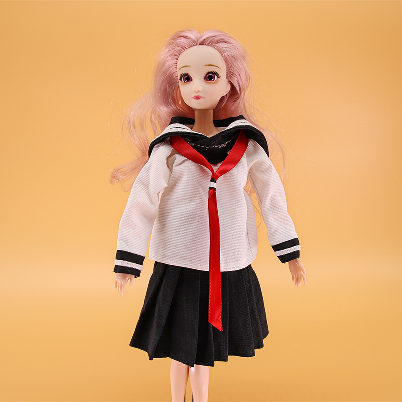 海洋校服兵人学生服手办高30厘米玩具娃娃换装红领巾热卖学院风