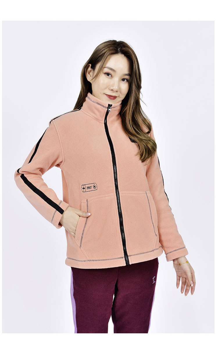 3673勘探基地户外抓绒衣女士秋冬加绒上衣加厚保暖开衫摇粒绒外套