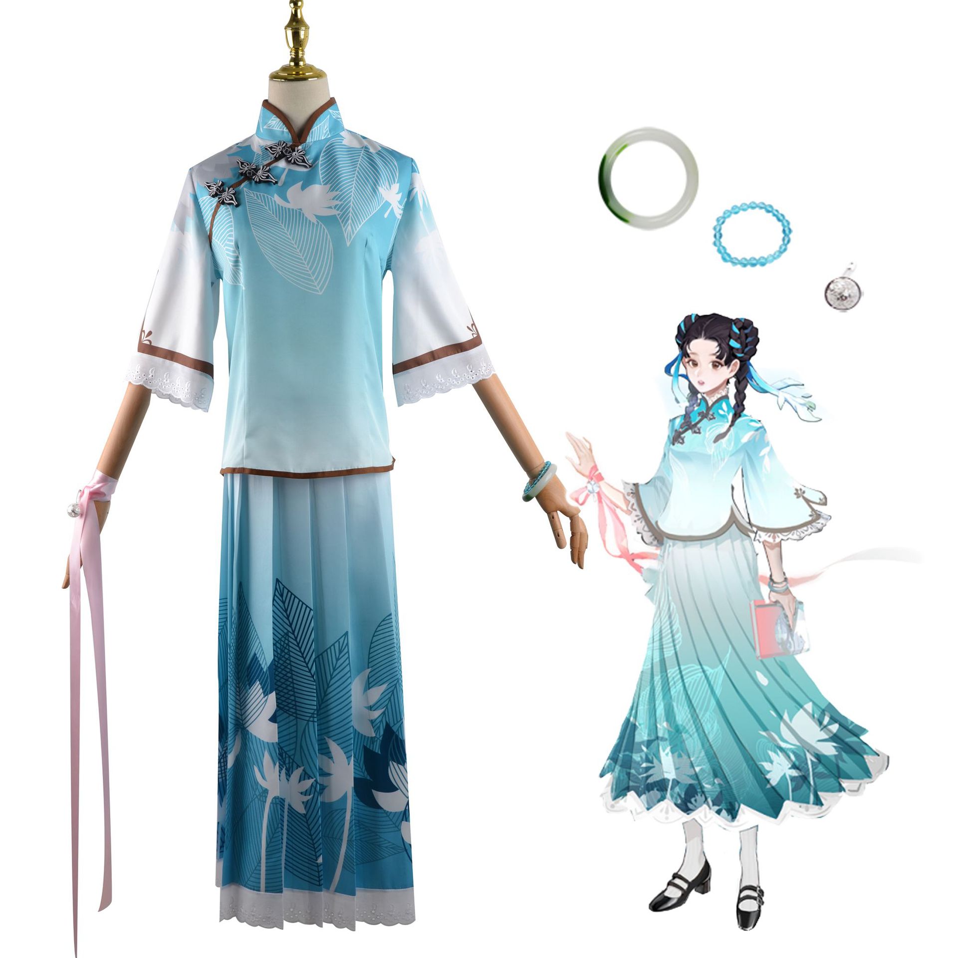 王者荣耀诗语江南西施cos服 动漫游戏人物cosplay服装 民国风汉服