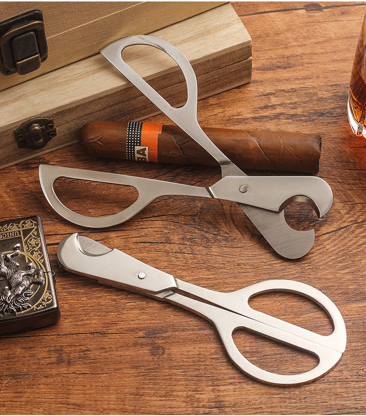 不锈钢多功能雪茄剪便携创意雪茄剪刀雪茄钳古巴雪茄工具配件用品
