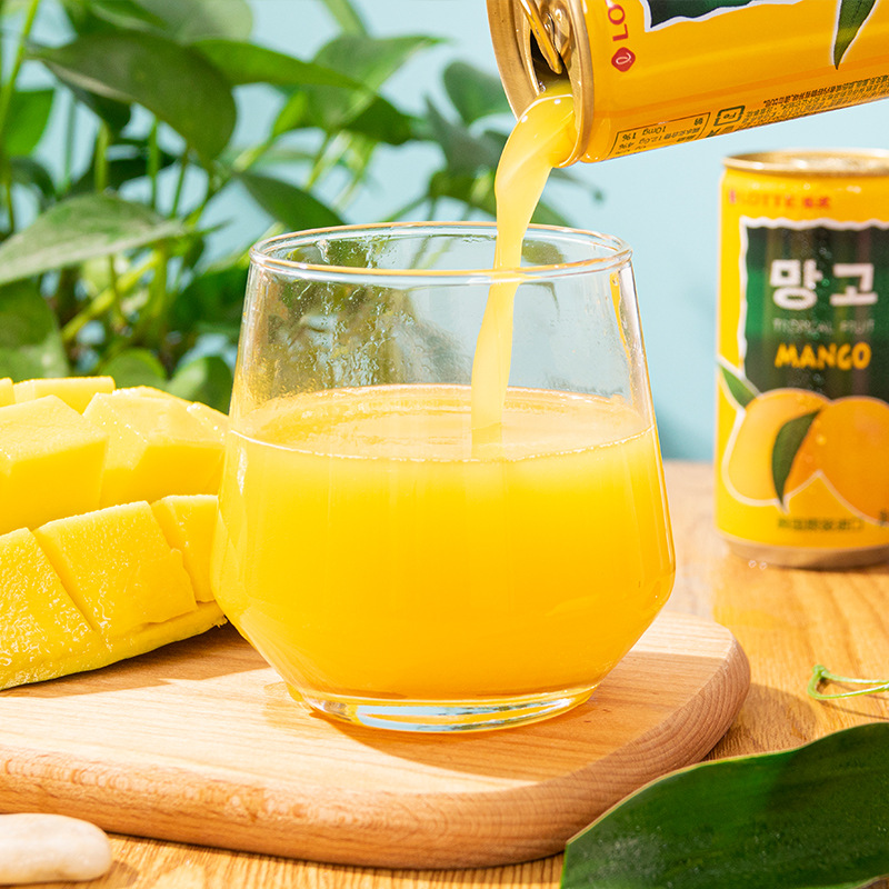 韩国进口饮料 lotte乐天芒果汁180ml 整箱 婚庆网红饮料