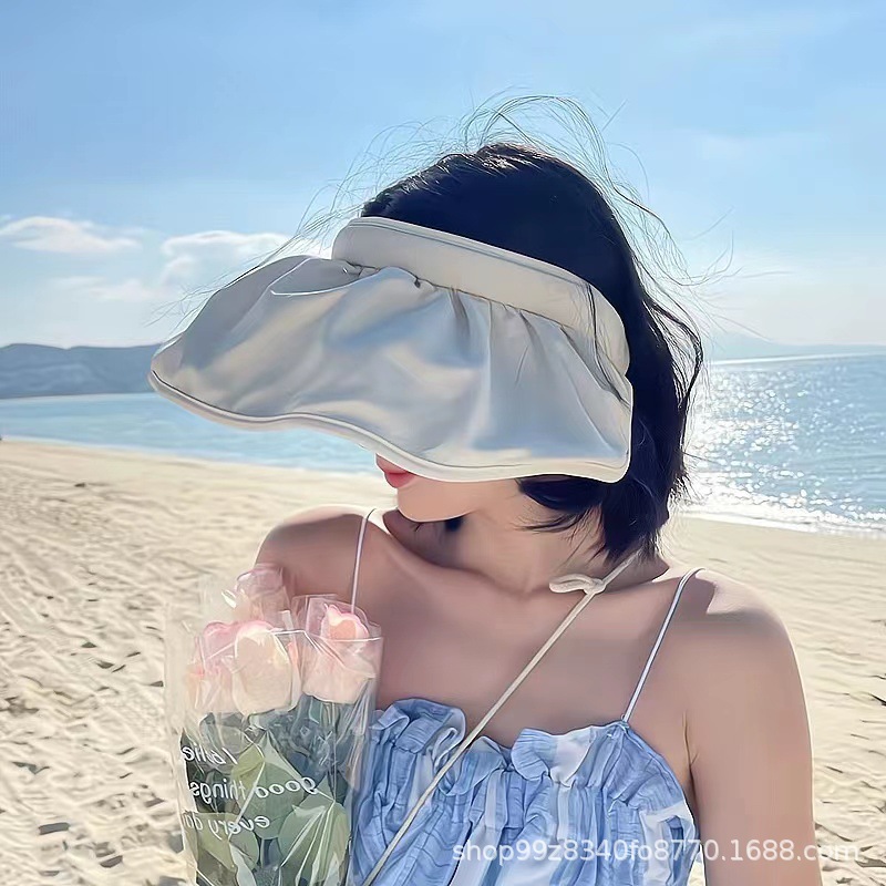 Factory Self-Produced and Sold Shell Sun Hat Female Summer Cover Face Beach Sun Hat Cycling Empty Top Sun Hat
