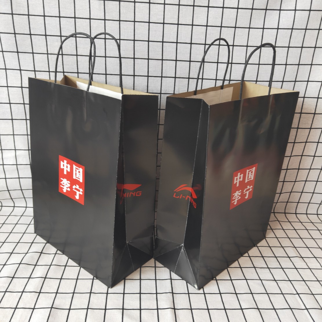 中国李宁 li ning 纸袋 手提袋国潮鞋服装购物礼品袋包装袋经典款
