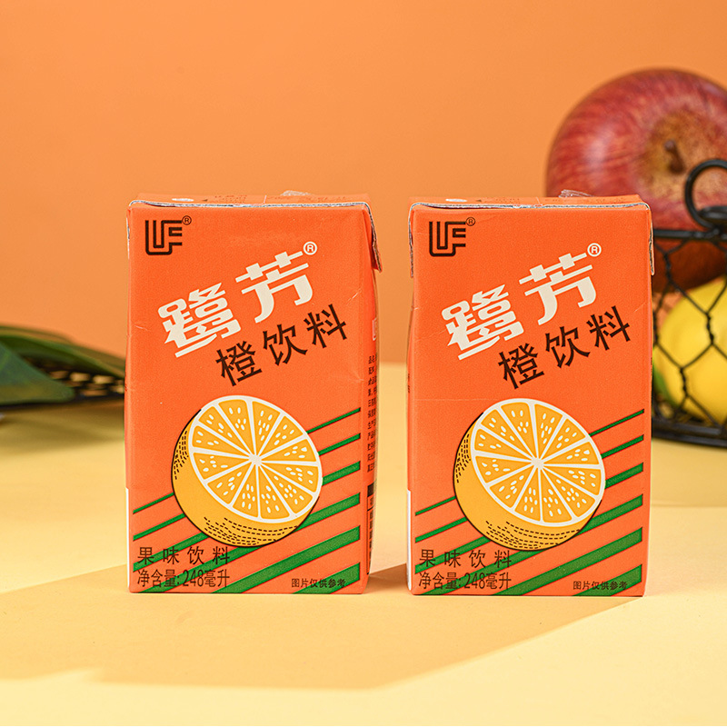 鹭芳橙饮料果味十足248ml*24果味饮料原浆果汁厂家