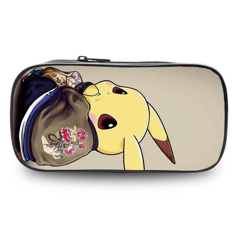 一件代发皮卡丘笔袋男宠物小精灵大容量小学生文具铅笔盒网红创意