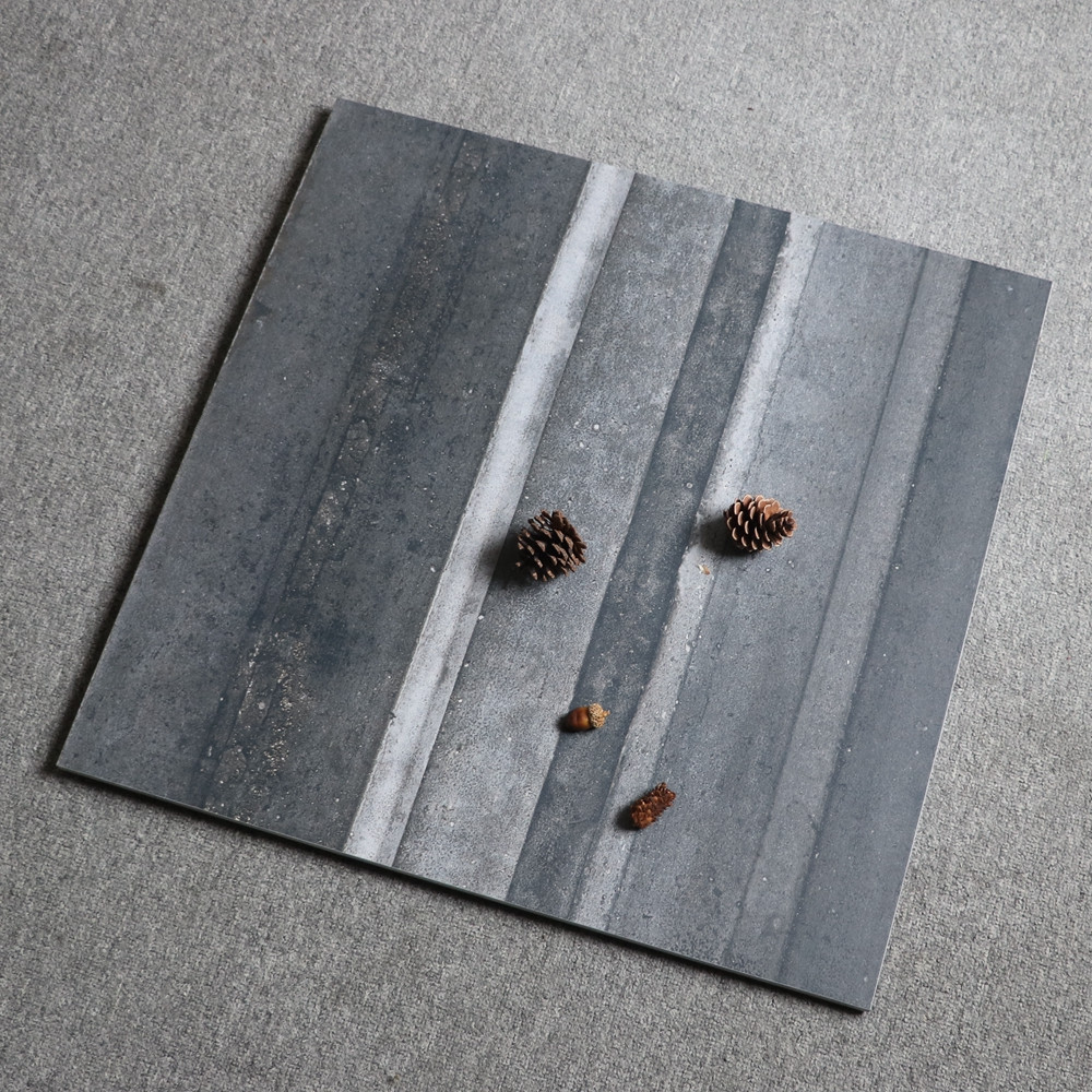 黑色仿皮纹仿古砖600*600瓷砖服装店商铺大型超市客餐厅防滑地砖