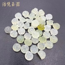 厂家批发天然玉石玫瑰花岫玉玫瑰花DIY饰品配件岫玉配件岫玉饰品