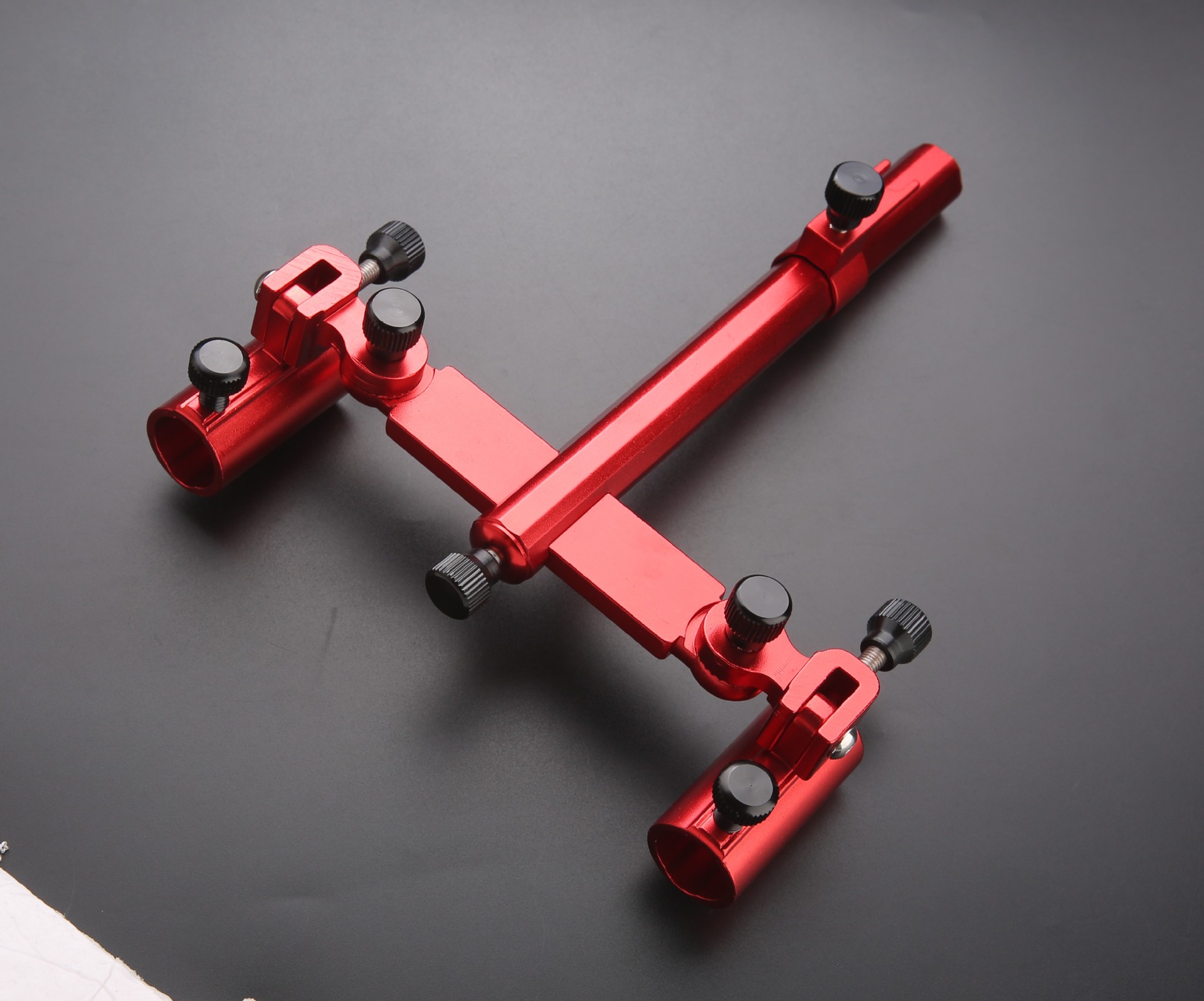 铝镁合金钓箱钓椅双炮台座支架加厚万向可调节双头钓鱼双竿配件