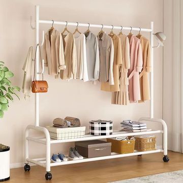 衣架卧室落地挂衣架室内客厅网红晾衣架子多功能可移动家用衣帽架