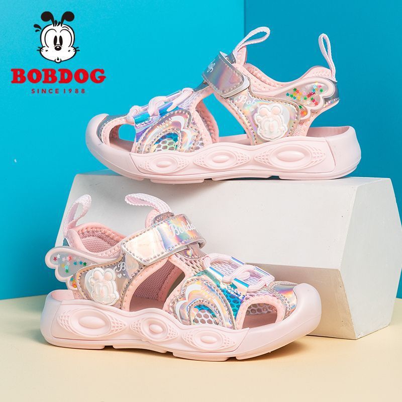 巴布豆男童沙滩鞋2024夏季新款儿童凉鞋小男孩防滑耐磨包头休闲鞋