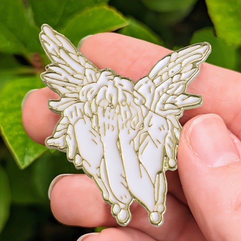 丽煌卡通动漫天使女孩金边珐琅徽章胸针别针情侣胸章装饰饰品礼物