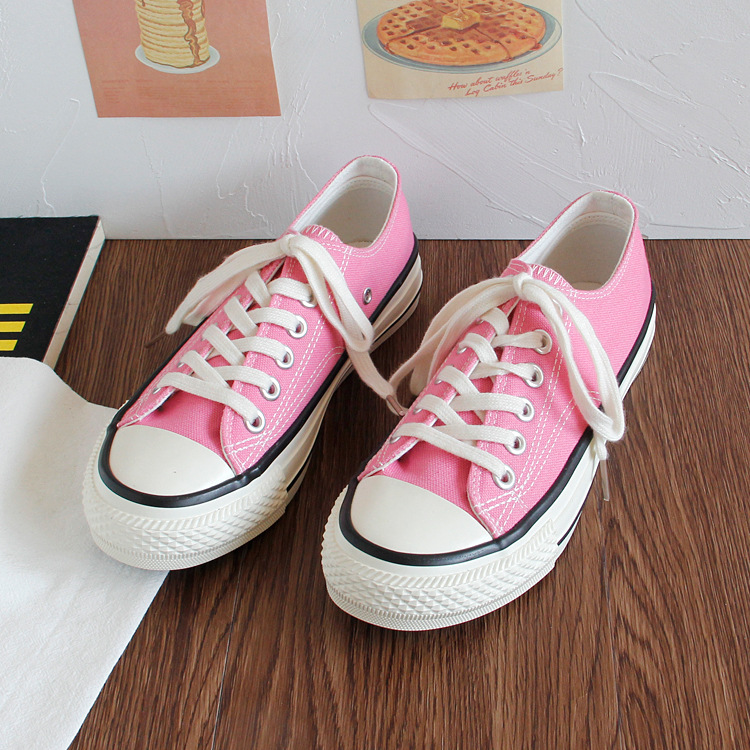 三次硫化1970s经典复刻低帮彩色帆布鞋女学生韩版2021秋季板鞋子